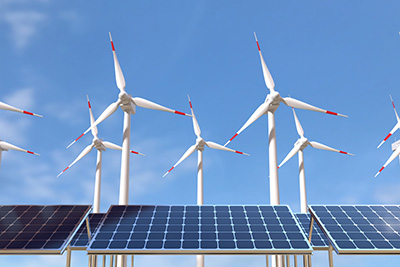 Photovoltaic/Wind Electric Green Hydrogen System